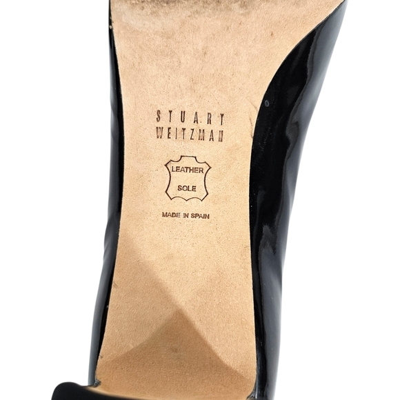 Stuart Weitzman Black Patent Leather Bow Heels - Picture 9 of 9